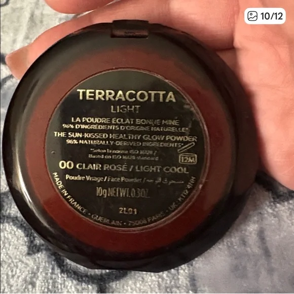 GUERLAIN TERRACOTTA LIGHT LA POUDRE 00 CLAIR ROSE/LIGHT COOL